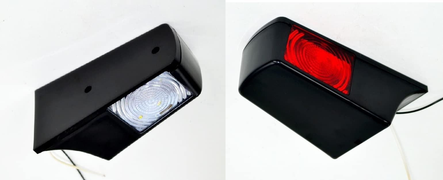 2 x 24V LED światła obrysowe kabiny E4 mark lampy do kabiny dla SCANIA 112 113 czerwone białe