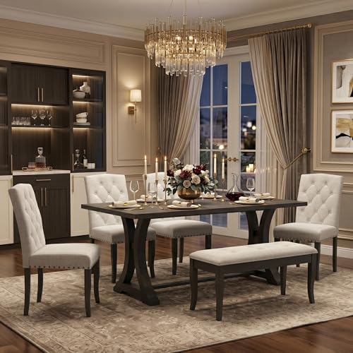 Mirightone 6-Piece Solid Wood Set