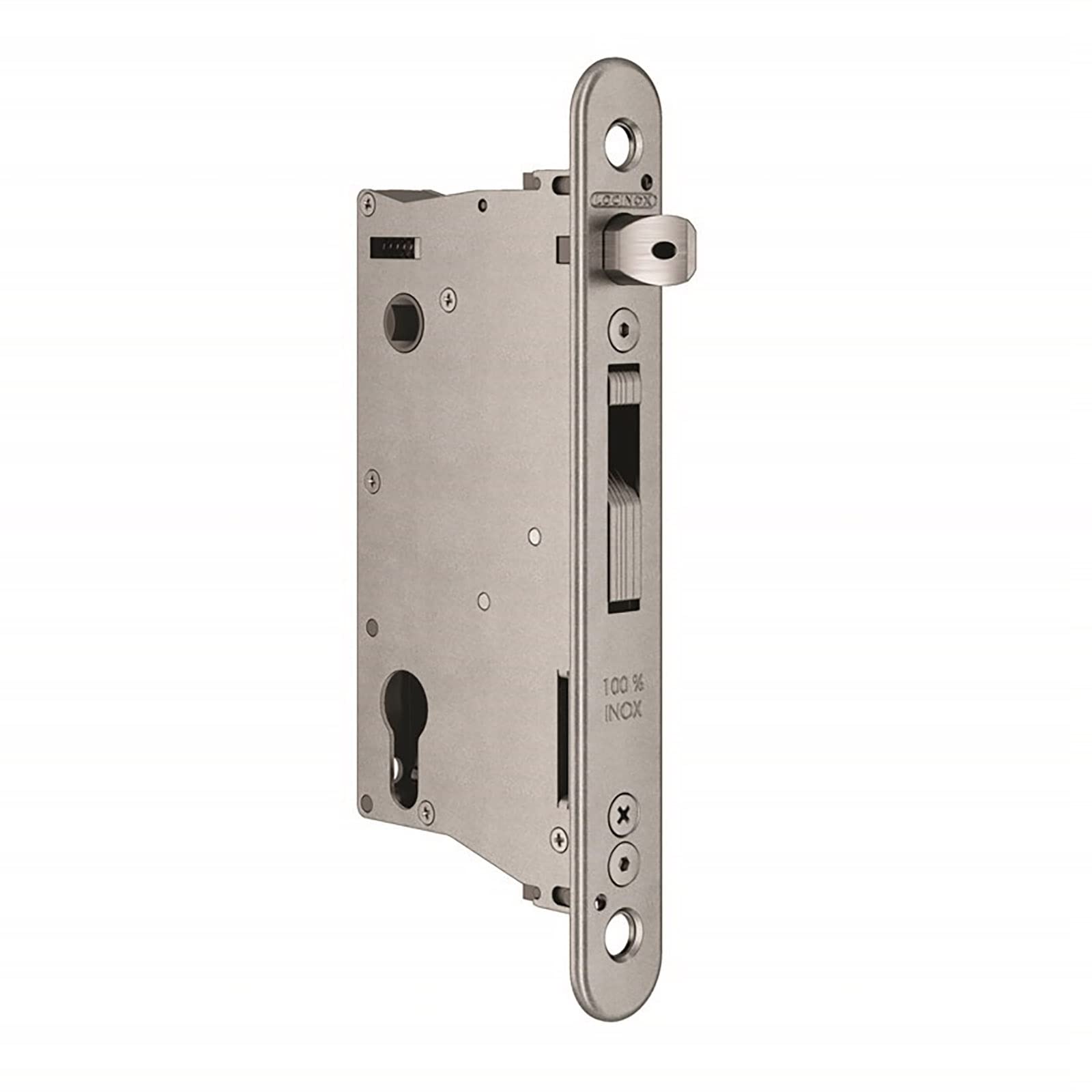 LOCINOX EIGHTYLOCK-M Premium Einsteckschloss für 80 mm Metall-Profile | Dornmaß 60mm | Edelstahl
