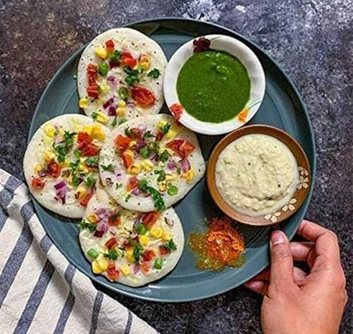 Image of PANCA Non Stick Grill Pan Mini Uttapam Tawa 4 Cavity Aluminium Pancake Maker with Handle, Sandwich Maker, Chilla Crepe Dosa Omelette Appam Momo Snack Maker Pan for Gas Stove Kitchen Cookware