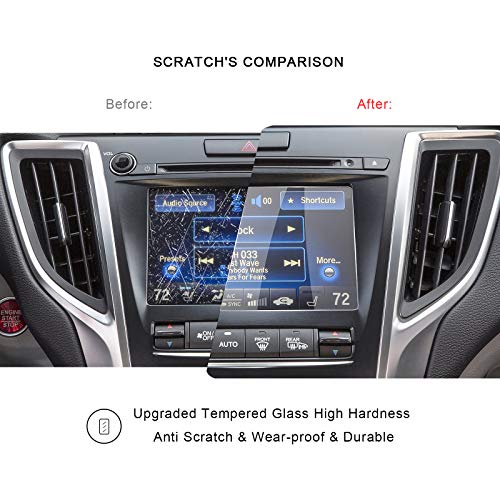 2015 2016 2017 2018 Tlx Odmd Display 7-Inch Lower Touch Screen Protector, R Ruiya Hd Clear Tempered Glass Guard Shield Scratch-Resistant Ultra Hd Extreme Clarity #TOP4