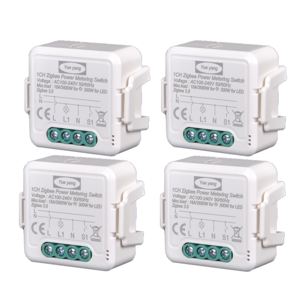 Interruttore zigbee 16A con Misuratore di Consumo Elettrico, Relè power metering Smart Controllo App Smart Life, On/Off Controllo,Compatibile con Alexa Echo e Google Home, Relè 3680W (4)