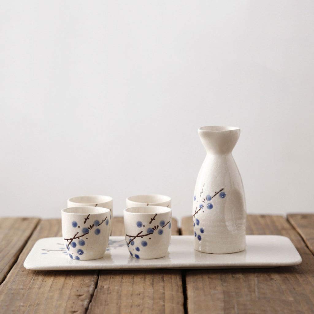 Ensemble de Tasses à saké en céramique, Ensemble de 6 pièces, Verres à vin, Froid/Chaud/thé/Shochu, Pots à saké (BQ)