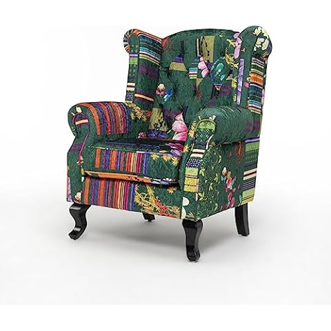 House of Velvet Green Wingback Chair Cover