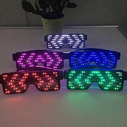 LED Glow Glasse, Nightclub Glow Flashing Sunglasses Eyewear, USB Rechargeable LED Luminous Glasses - Image 3