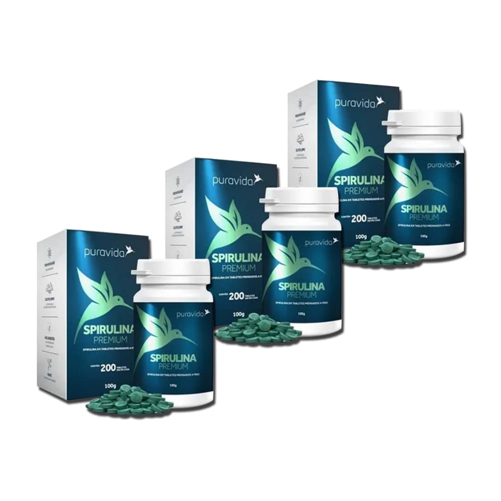 3x Spirulina Premium Pura Vida 200 Tabl. Prensados A Frio em promoção! Veja a oferta e mais achadinhos de Vitaminas & Suplementos 2 Hoje é o melhor dia para comprar 3x Spirulina Premium Pura Vida 200 Tabl. Prensados A Frio com aquele preço maroto! Promoção! Aproveite a oferta! 2