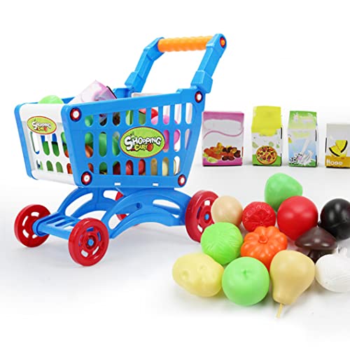 Supermarkt Einkaufsspielzeug, Mini Trolley Spielzeugset Abs Plastik Supermarkt Einkaufswagen Spielzeug mit 16 Prozent… – Bild 4
