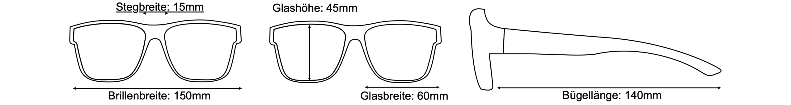 DanCarol DC-POL-2056-C2-Die Überbrille, ideal für Brillenträger