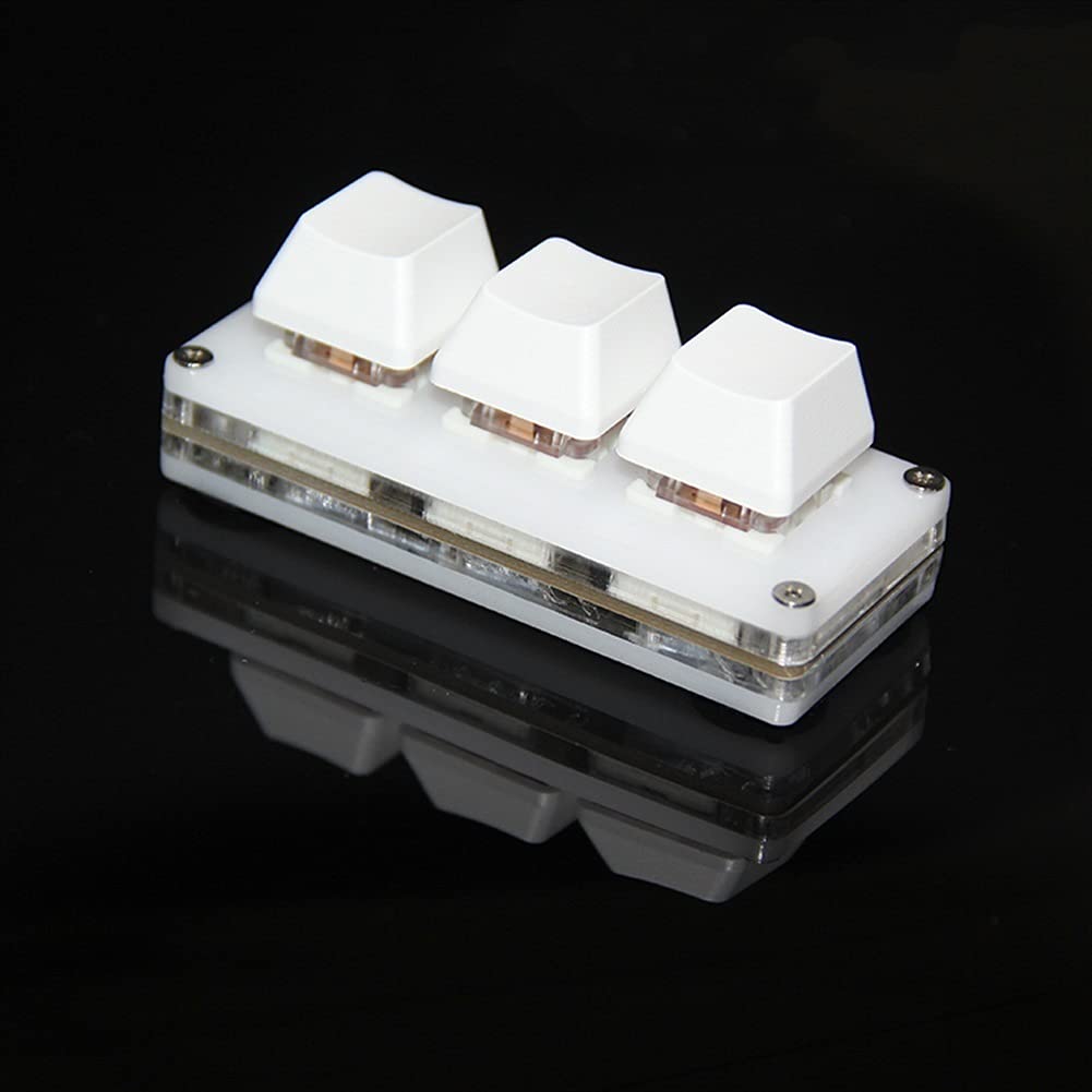 2Duck Brown Switch 3 Keys Hot-Swap Keyboard, Osu Mini Rgb Macro Programming Gaming Drawing Simpad Customize Switch Mechanical Keypad (Color : )