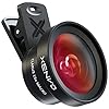 Pro Lens Kit for iPhone and Android, Macro and Wide Angle Lens with LED Light and Travel Case Black