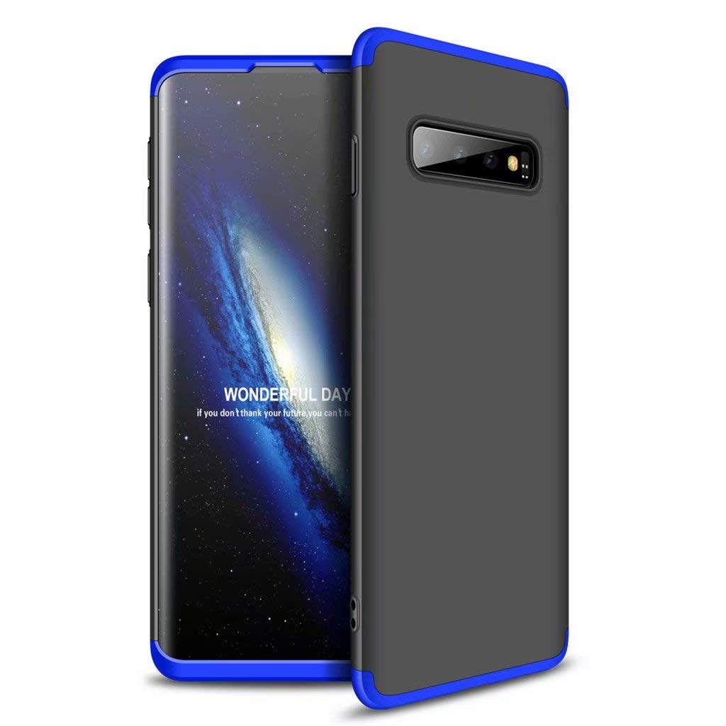 FHXD Compatible with Samsung Galaxy S10 Case Shockproof 360° Protective Cover Ultra Thin Anti Scratch 3 in 1 Protective Case MEHRWEG-Blue Black