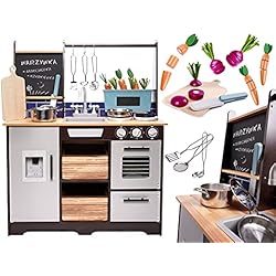 Campana Extractora Madera Cocina de juguete de madera de pino y abedul, con horno y campana extractora (modelo 1)