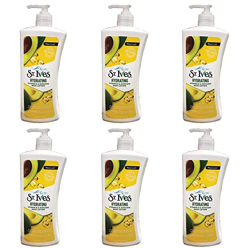St. Ives Daily Hydrating Vitamin E & Avovado Body Lotion 21 Fl Oz (Pack of 6)