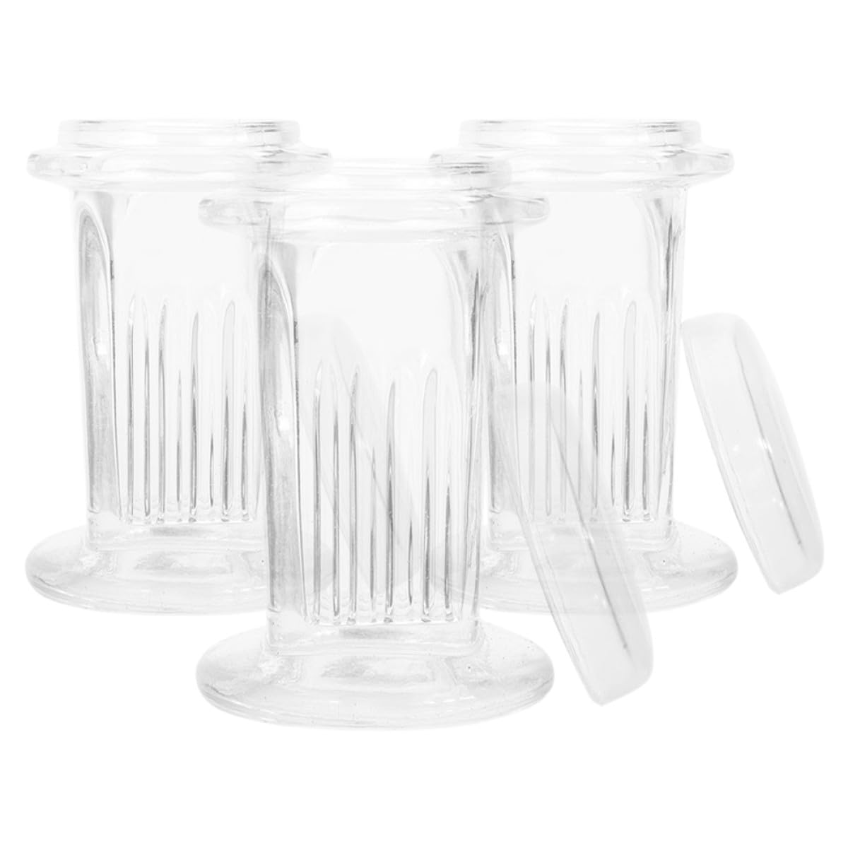 Homoyoyo Barattolo per Colorazione in Vetro Trasparente 3 Pezzi 60 Ml Coperchio per Campioni Istologici in Laboratorio Medico
