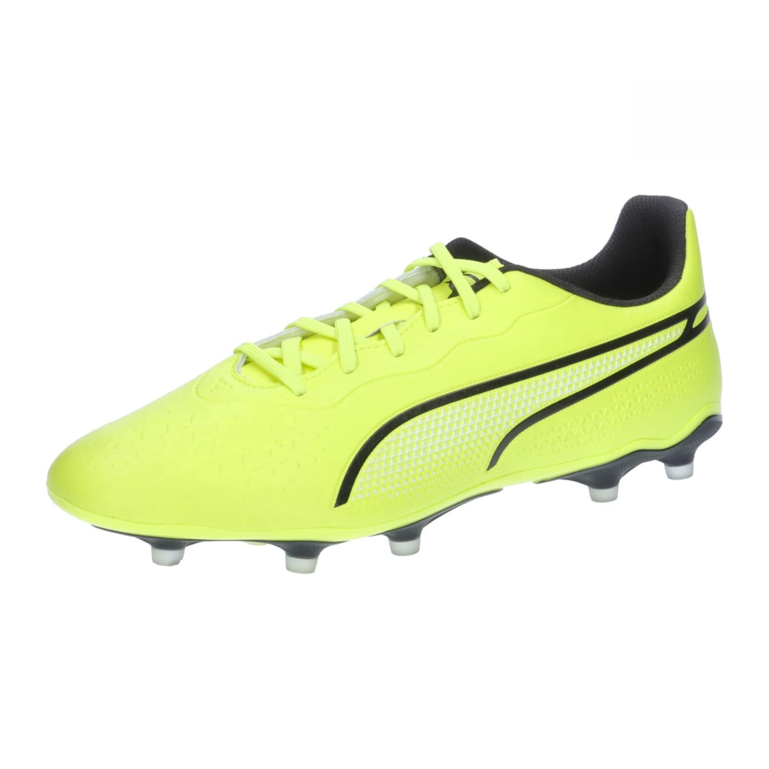 PUMA Unisex King Match Fg/Ag Fußballschuhe, Electric Lime Puma Black, 46 EU