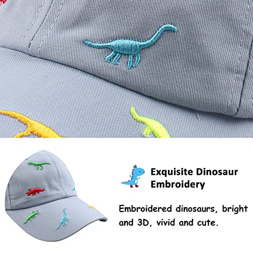 Bamery Toddler Baseball Hat for Boys&Girls Baby Baseball Cap Embroidery Dinosaur Kids Hat for 2-6T4