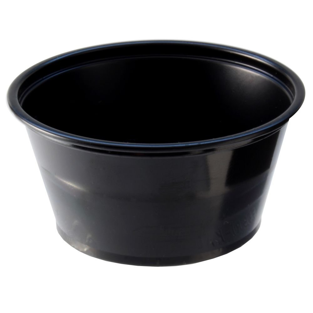 Fabri-Kal 9505137 Black 2 Ounce Plastic Portion Cup - 2500 / CS