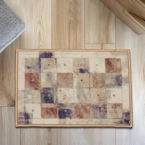 Image of HUES & SHADES Coir Door Mat for Outdoor Entrance - [37 x 57 cm] | Natural Coconut Fiber Brush Mat for Shoes Cleaning, Heavy Duty Non-Slip Doormat for Front Porch, Patio, Entryway (Square Brown)