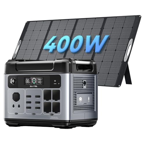 OUKITEL P2001 Plus Powerstation mit Solarpanel, Solar Generator mit Solarpanel 430W, 2400W/2048Wh...