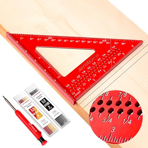 7 Inch Carpenter Square with Precision Hole Scribing