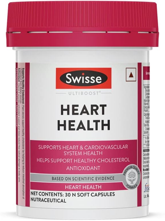 Heart Health – For Healthy Heart and Cardio Vascular Health, Supports Healthy Cholesterol Level – 30 Tablets