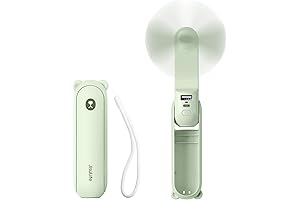 JISULIFE Handheld Mini Fan: 3-in-1 Portable Fan with Power Bank [12-19 Working...
