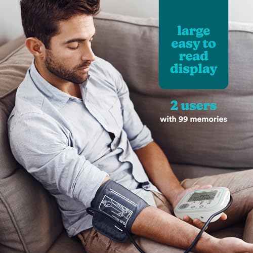 HoMedics Moniteur de Tension Artérielle Automatique pour Bras - Moniteur de Fréquence Cardiaque Électrique avec Écran et Brassard Réglable, Détection d'Anomalies Cardiaques - Diagnostics de Santé – Image 5