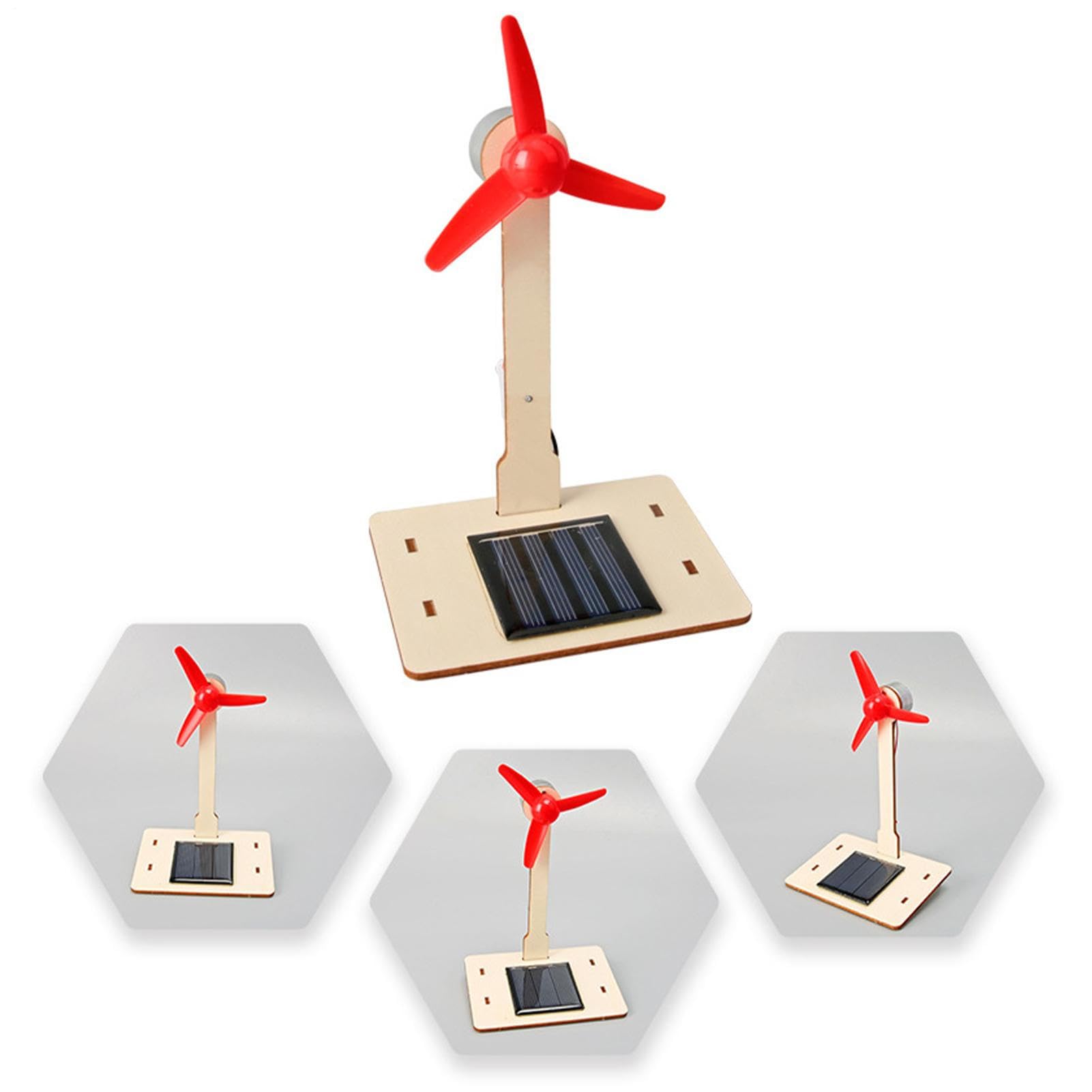 Wiatrak zasilany energią słoneczną | DIY turbina wiatrowa zasilana energią słoneczną, zabawki solarne edukacja zabawna zabawka prezent do dekoracji wnętrz ozdoba ogrodowa