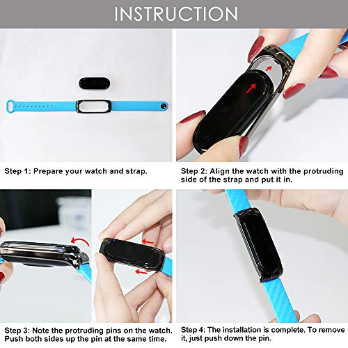 Pulseira de substituição de poliuretano MI para Xiaomi MI Band 4 pulseira inteligente ajustável xiao