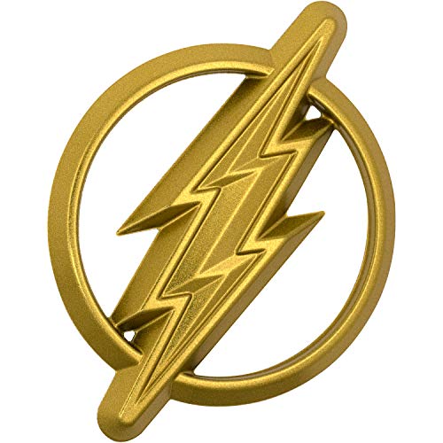 Image of Fan Emblems The Flash 3D Car Badge (Classic Logo - Gold Chrome)