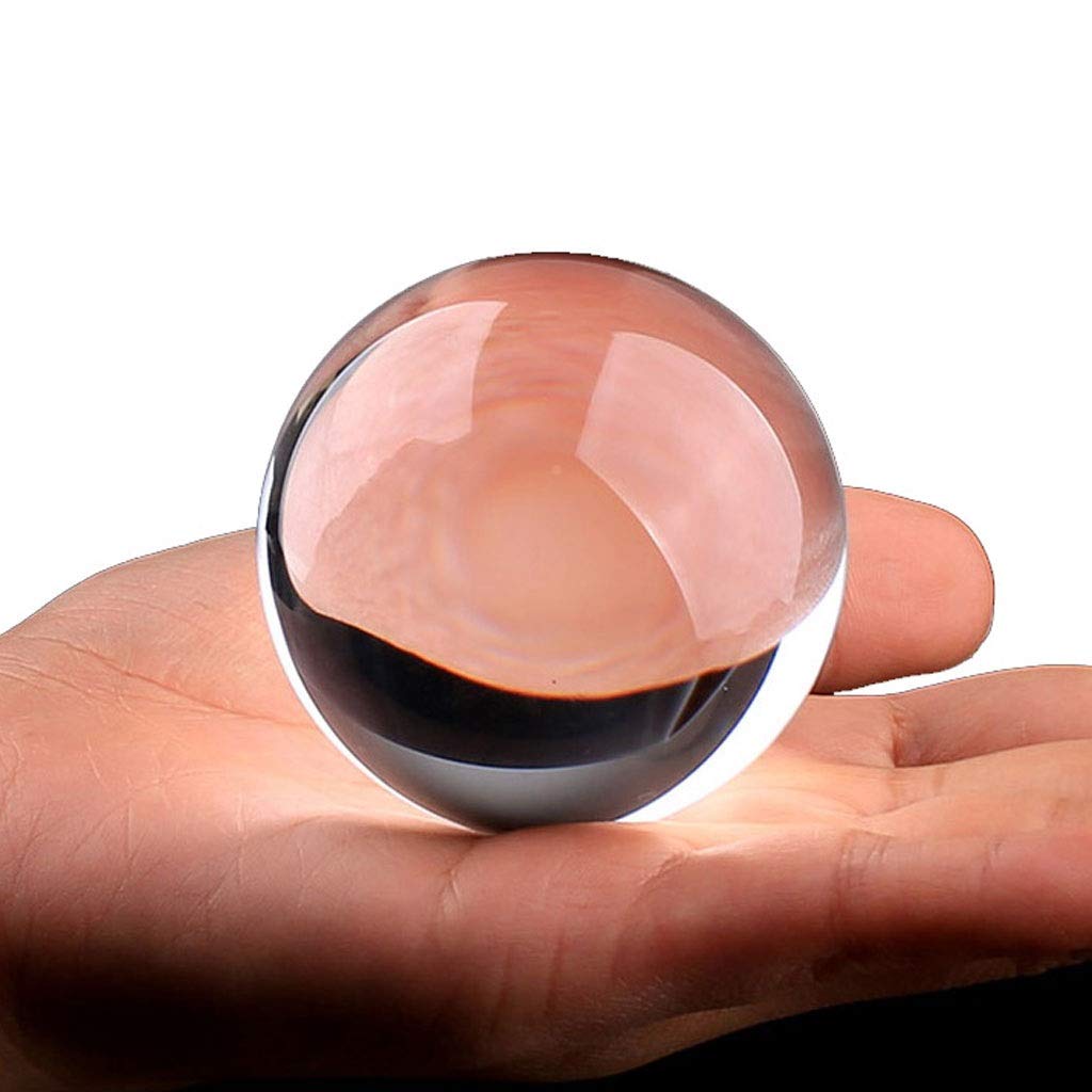 Crystal Healing Bola de Cristal Transparente con Base Full Netcom Whole Body Body Magic Show de la Bola de Cristal Fotografía Pelota de adivinación Feng Shui Meditation (Size : C6cm)