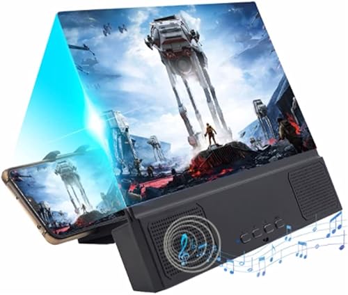 Amplificador de pantalla de 12 pulgadas de pantalla grande Bluetooth Audio USB recargable del teléfono Amplificador de pantalla móvil Amplificador