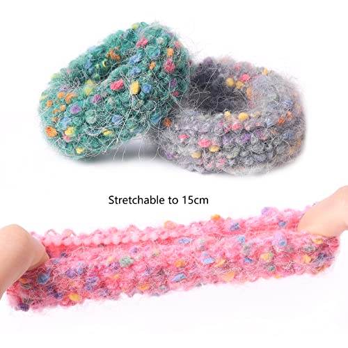 Furry Pompoms Hair Scrunchines Flurry Hair Bobbles,6 Pieces Plush Fur Hair Ties Pom Pom Hair Bobbles Women Thick Hair Bands Elastic Hair Ropes for Women Girls Ponytail Scrunchines C1 - Image 4