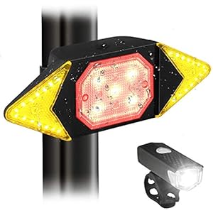 JNUYISW Fietsachterlicht, knipperlicht, waterdicht, knipperlicht, waarschuwingslicht, fietsrem, met afstandsbediening…