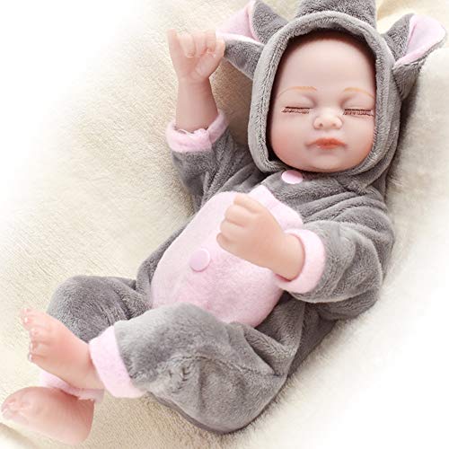 HiPlay 11" Reborn Baby Doll- Lifelike Realistic Design with Great Details-Cute Handmade Soft Silicone Vinyl Reborn Dolls Gifts Toys for Toddlers/Kids