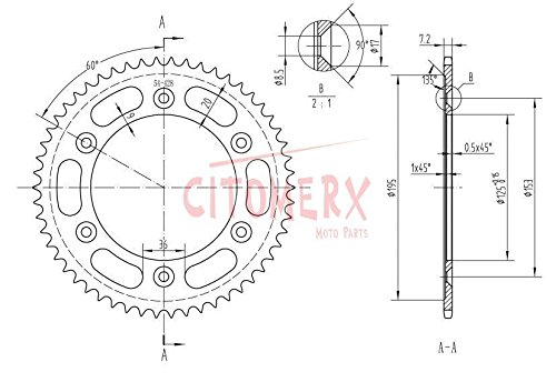 Kettensatz 17/54 für Honda XR 125 L JD19 2003-2008 XR125L doppelt verstärkt Originalübersetzung