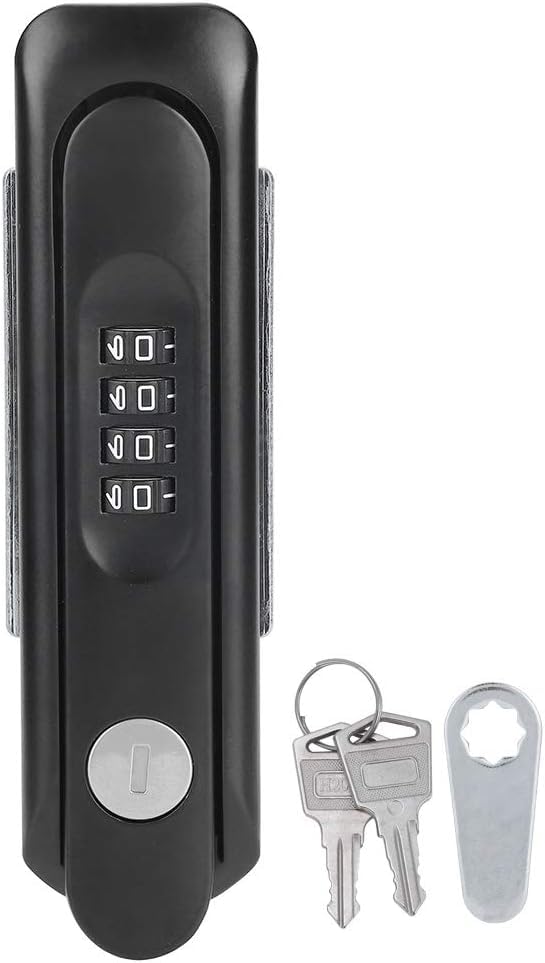 Serrure Zinc Y de placard noire pour sécuriser les meubles de maison