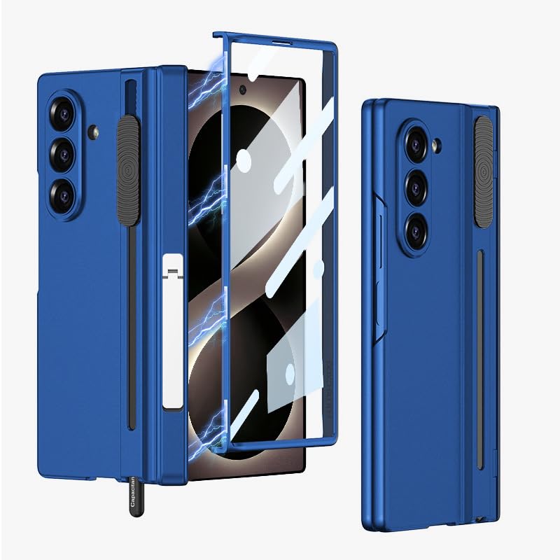 Custodia compatibile con Samsung Galaxy Z Fold 8 Ultra con pennino (blu)