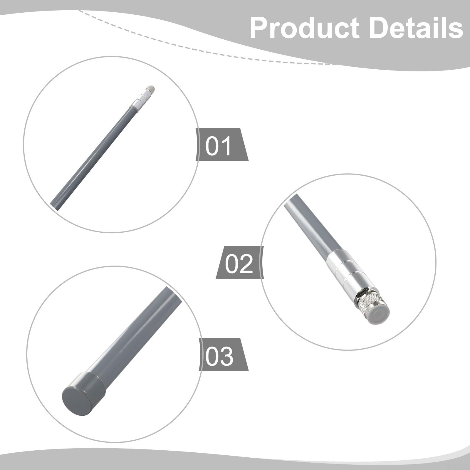 Honseadek Antenna aerea in fibra di vetro 12DBi per elio, ottimizzata per 868 MHz 915 MHz, omnidirezionale per antenna LoRa con connettore N, ripetitore di segnale a lungo raggio (antenna singola)