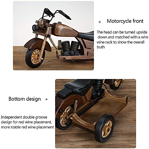Estante para botellas de vino de madera maciza miniatura 4