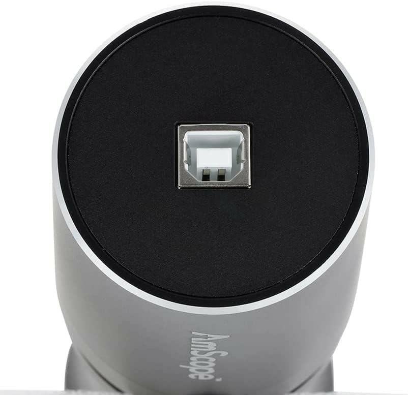 Image of AmScope DM756 Series 8.3MP All-in-One USB Digital Microscope - 0.7X-11.2X Magnification - Includes Articulating Arm & 60-LED Ring-Light