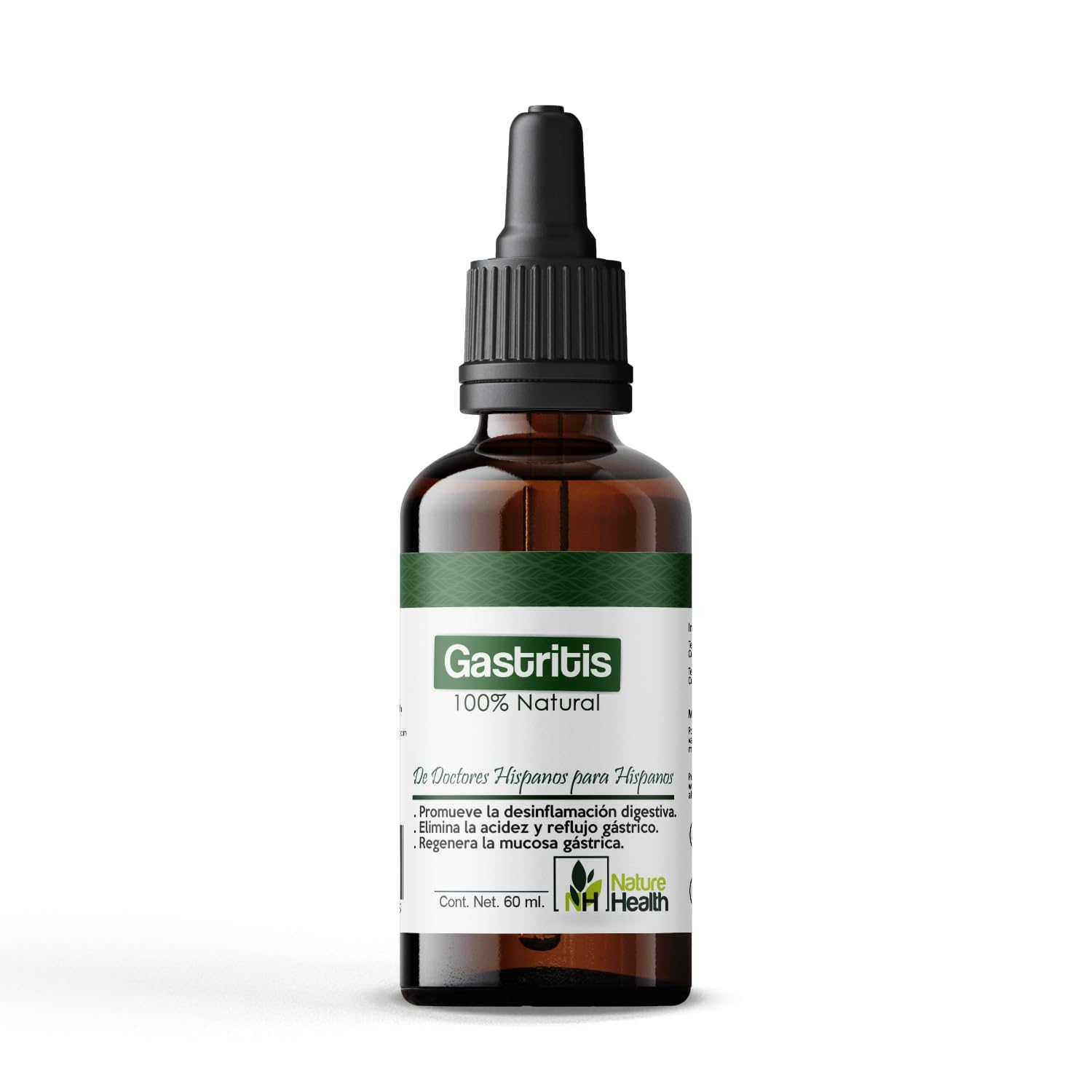 Gotas Gastritis Apoyo digestivo para la acidez estomacal, reflujo Acido e Indigestion (60 ml) (1)