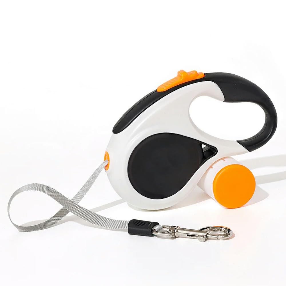 LYVQZPWLRHund mit Werkzeug, Automatisch einziehbare Hundeleine, 3 m/5 m, ausziehbares Seil for Outdoor-Reisen, Spaziergänge, Wandern, kleine Hunde, Zugseil, Katzenleine(Giallo,5M)