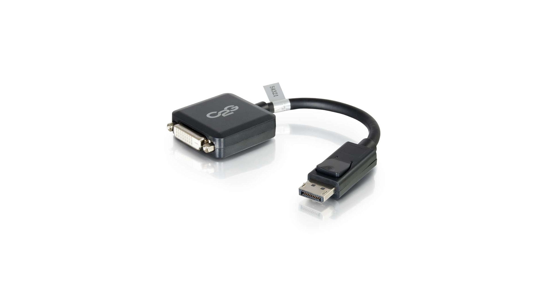 C2G Legrand DisplayPort to DVI, Male to Female Displayport Cable, Black DisplayPort Cable, 8 Inch Digital Display Cable, 1 Count, C2G 54321 C2G Legrand DisplayPort to DVI, Male to Female Displayport Cable, Black DisplayPort Cable, 8 Inch Digital Display Cable, 1 Count, C2G 54321