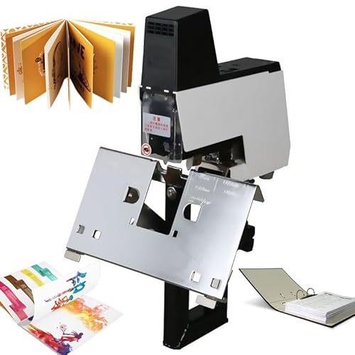 XCSCUK 電動サドルホッチキス ブックフラットバインディングツール 厚さ100mm ヘビーブック製本用