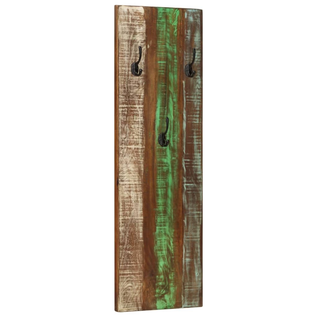 Zestaw garderoby ściennej, 2 sztuki, z litego drewna, 36 x 3 x 110 cm, z 3 haczykami na każdy panel, do korytarza, sypialni, łazienki, biura, zajmuje mało miejsca i jest ręcznie robiony