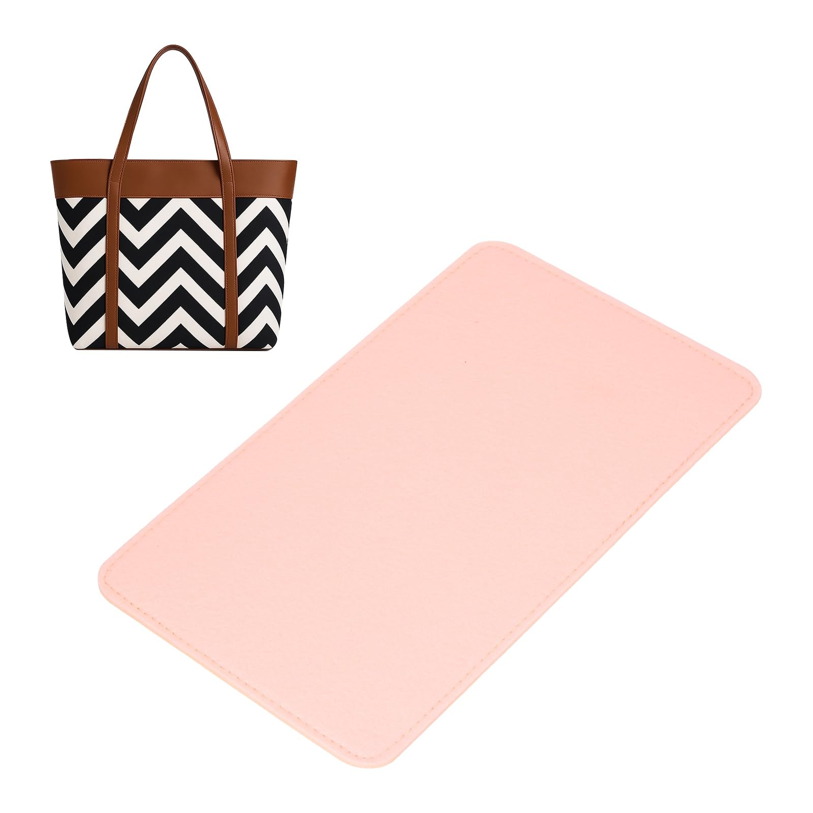 sourcing map Felt Base Shaper, 11.42x7.09" Bag Bottom Insert Base Shaper Pad Chemical Fiber Felt Purse Liner for Handbag Tote Bag Backpack, Pink