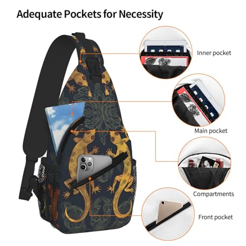 Mochila tipo sling negra para hombre y mujer miniatura 5