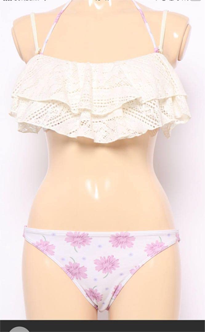 Amazon.co.jp: dazzlin レース 花柄 水着 ビキニ 3点セット日本