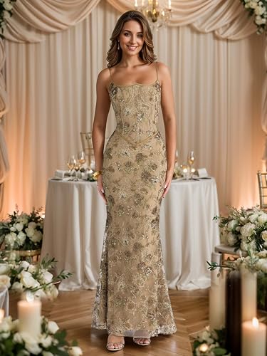 Image of Glitter Sequin Prom Dress for Bachelorette,Birthday,Holiday | Elegant Fully Lined Sparkly Rhinestone Long Dresses for Women Birthday /Formal Galas /Wedding Guest /NYE /Homecoming